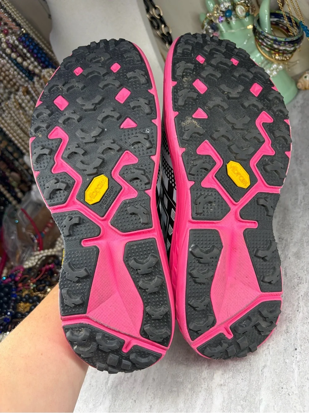 Hoka One One Speedboat 2 Women's Running Shoes Size 9.5 Pink Gray Sneakers Gym